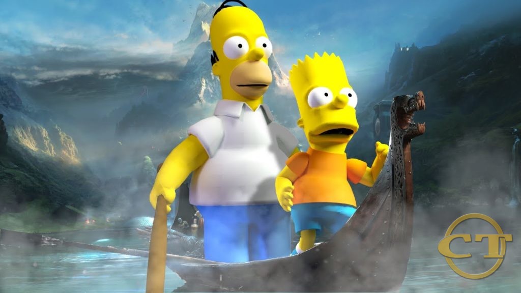 Моддер решил заменить героев God of War на Симпсонов